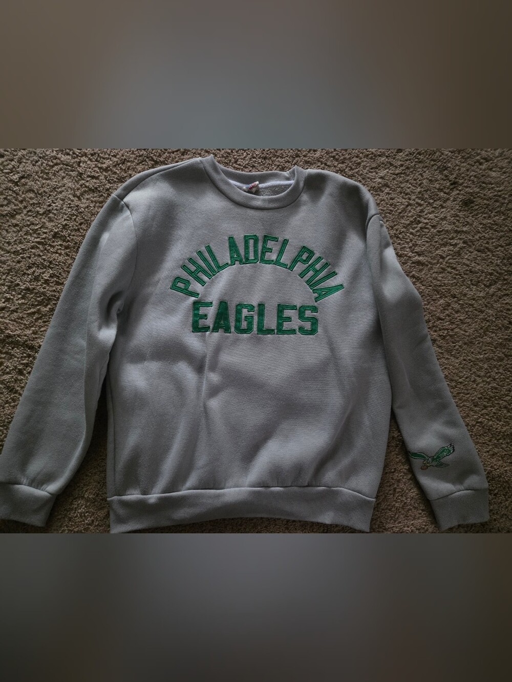 NFL Philadelphia Eagles Sweatshirt Gray Size Medium
